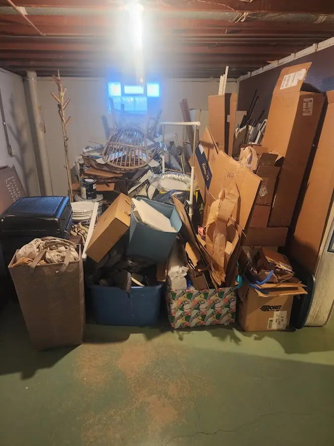 Roll-off dumpster container at job site for 15 Yard Dumpster Rental in Prineville